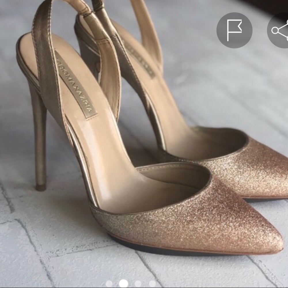 BCBG Maxazria Ombre Champagne 🍾✨sling back heels